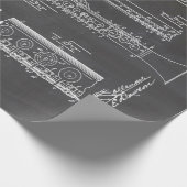 Papier Cadeau Clarinet aux accents musicaux (Coin)