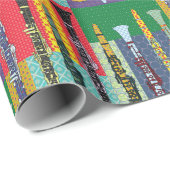 Papier Cadeau Clarinets à motifs (Coin rond)