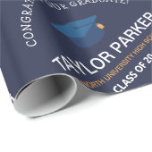 Papier Cadeau classe 2025, classe 2026 graduation (Coin rond)