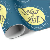 Papier Cadeau Classe De 2025 Félicitations Graduation Cadeau (Coin rond)