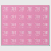 Papier Cadeau Classe de 2025 Graduation cadeau fille rose (Plat)