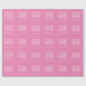 Papier Cadeau Classe de 2025 Graduation cadeau fille rose (Plat)
