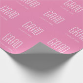 Papier Cadeau Classe de 2025 Graduation cadeau fille rose (Coin)