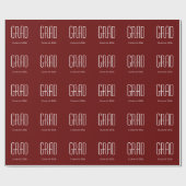Papier Cadeau Classe de 2025 Graduation Red Minimalist (Plat)