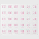 Papier Cadeau Classe de 2025 Graduation Simple Pink Typographie (Plat)