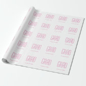 Papier Cadeau Classe de 2025 Graduation Simple Pink Typographie (Déroulé)