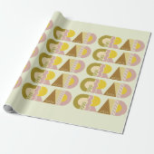 Papier Cadeau Classe de fin d'études 2026 rétro (Déroulé)