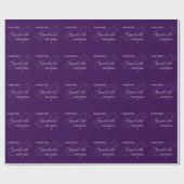 Papier Cadeau Classe de Script chic foncé violet de 2025 Graduat (Plat)