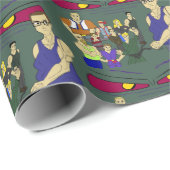 Papier Cadeau classe inspiration anime (Coin rond)