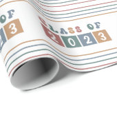 Papier Cadeau Classe rétrograde de 2023 (Coin rond)