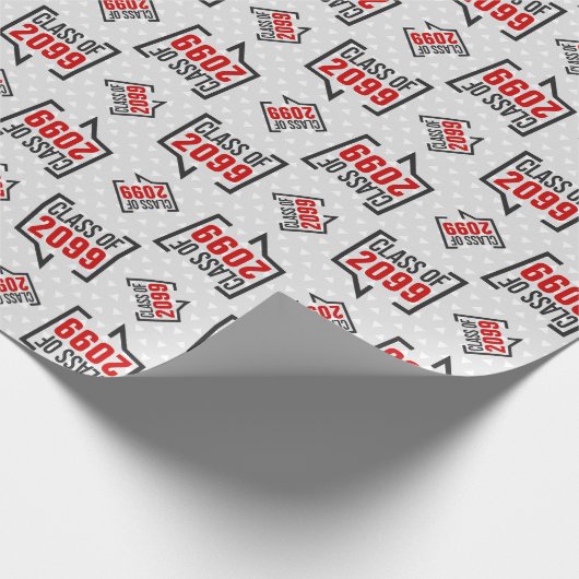 Papier Cadeau Classe rouge Année discours bulle (Coin)