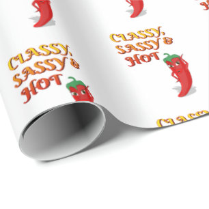 Papier Cadeau Classé Sassy Et Hot Pepper Diva