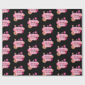 Papier Cadeau Classe supérieure de 2021 Graduate Pink Retro Moti (Plat)