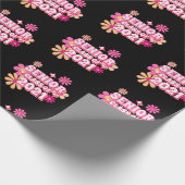 Papier Cadeau Classe supérieure de 2021 Graduate Pink Retro Moti (Coin)