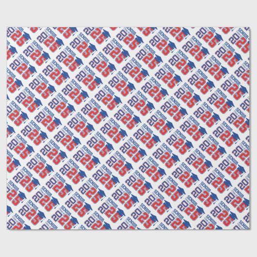 Papier Cadeau Classe supérieure de 2025 Conception des diplômes (Plat)