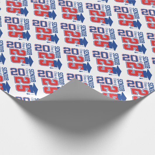 Papier Cadeau Classe supérieure de 2025 Conception des diplômes (Coin)