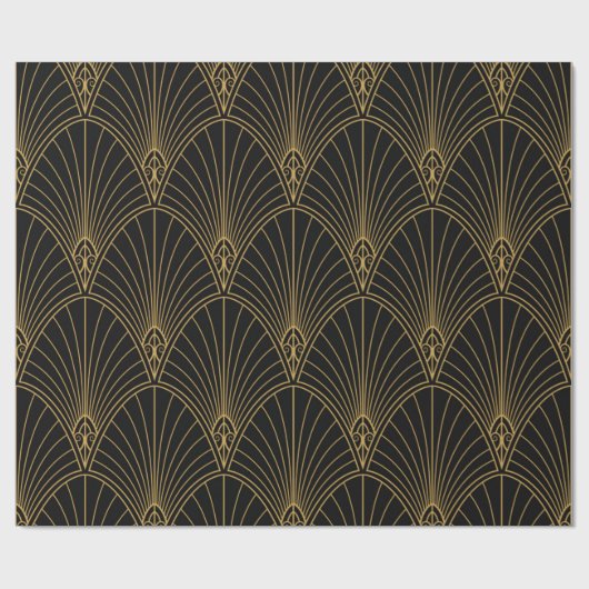 Papier Cadeau Classic Art Deco Seamless Pattern. Geometric Styli (Plat)