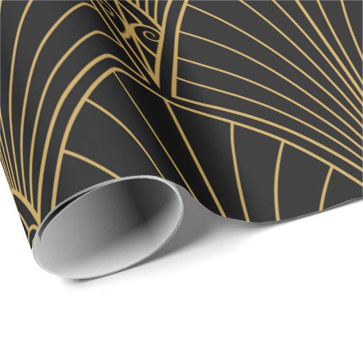 Papier Cadeau Classic Art Deco Seamless Pattern. Geometric Styli (Coin rond)