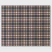 Papier Cadeau Classic Blue Dark Green Red Plaid Pattern Holiday (Plat)