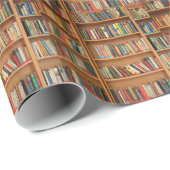 Papier Cadeau Classic book shelf pattern (Coin rond)