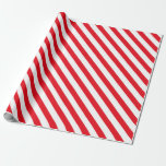 Papier Cadeau Classic Candy Cane Red Stripes Elegant Christmas<br><div class="desc">Mix up the modern vend wrap with some elegant classic red and white candy cane stripes.</div>