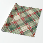 Papier Cadeau Classic Christmas Plaid (Déroulé)