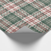 Papier Cadeau Classic Christmas Plaid - Red, Green, & Cream (Coin)