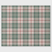 Papier Cadeau Classic Christmas Plaid - Red, Green, & Cream (Plat)