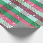 Papier Cadeau Classic Christmas Stripes Pattern (Coin)