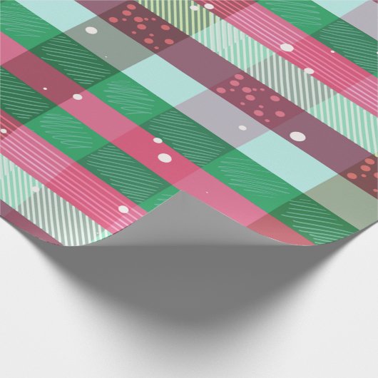 Papier Cadeau Classic Christmas Stripes Pattern (Coin)