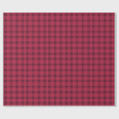 Papier Cadeau Classic Cranberry et Deep Maroon Buffalo Check (Plat)