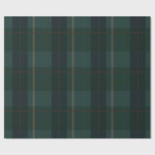 Papier Cadeau Classic Dark Green Tartan Plaid (Plat)