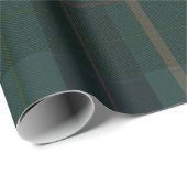 Papier Cadeau Classic Dark Green Tartan Plaid (Coin rond)