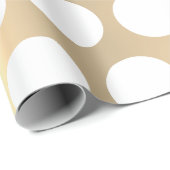 Papier Cadeau Classic Elegant Noël Or Pois blancs (Coin rond)
