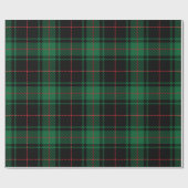 Papier Cadeau Classic et élégant Tartan vert foncé vacances (Plat)