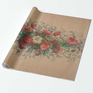 Papier Cadeau Classic Floral du XIXe siècle