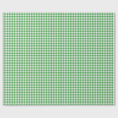 Papier Cadeau Classic Green and White Houndstooth Pattern  (Plat)