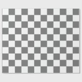 Papier Cadeau Classic Grey checkerboard  (Plat)