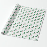 Papier Cadeau Classic Holiday Elegant Christmas White<br><div class="desc">Wrap your toxits with boughs holly fa la la la la la   la   l</div>