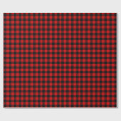Papier Cadeau Classic Holiday Red et Black Buffalo Check (Plat)