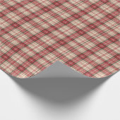 Papier Cadeau Classic Holiday Tartan Wrapping Paper with Snow (Coin)