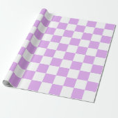 Papier Cadeau Classic light lavender checkerboard  (Déroulé)