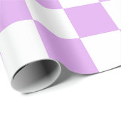 Papier Cadeau Classic light lavender checkerboard  (Coin rond)