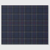 Papier Cadeau Classic Navy Blue Plaid Christmas (Plat)