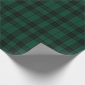 Papier Cadeau Classic Noël Vert et Noir Plaid (Coin)