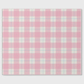 Papier Cadeau Classic Pink & Blue Preppy Plaid PatWrapping Paper (Plat)