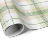 Papier Cadeau Classic Plaid collection vert pastel neutre (Coin rond)