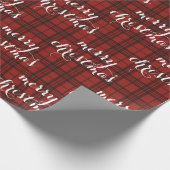 Papier Cadeau Classic Plaid Merry Christmas Festive - (Coin)