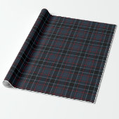 Papier Cadeau Classic Preppy Blue Tartan Plaid Pattern (Déroulé)
