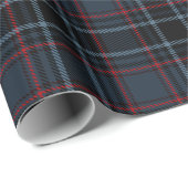 Papier Cadeau Classic Preppy Blue Tartan Plaid Pattern (Coin rond)